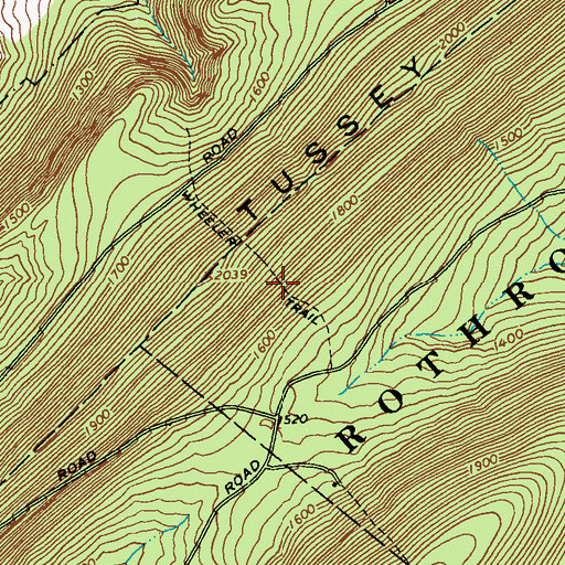 Topographic Map of Wheeler Trail, PA