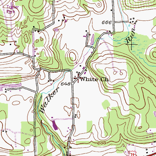 Topographic Map of White Church, PA