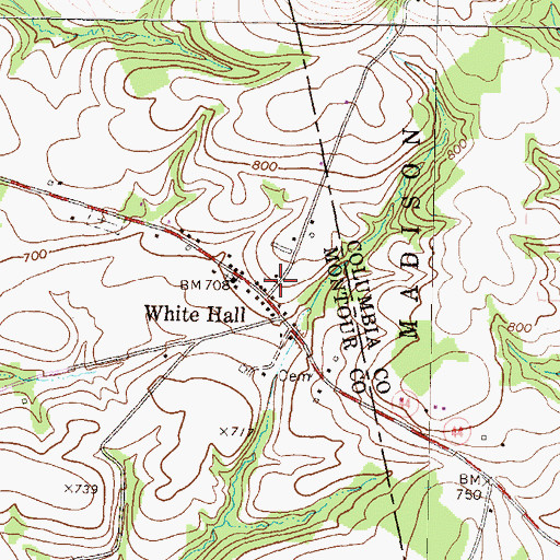 Topographic Map of White Hall, PA