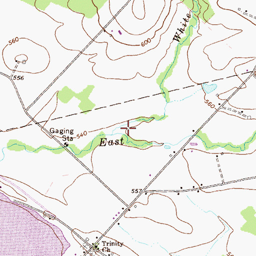 Topographic Map of White Hall Creek, PA
