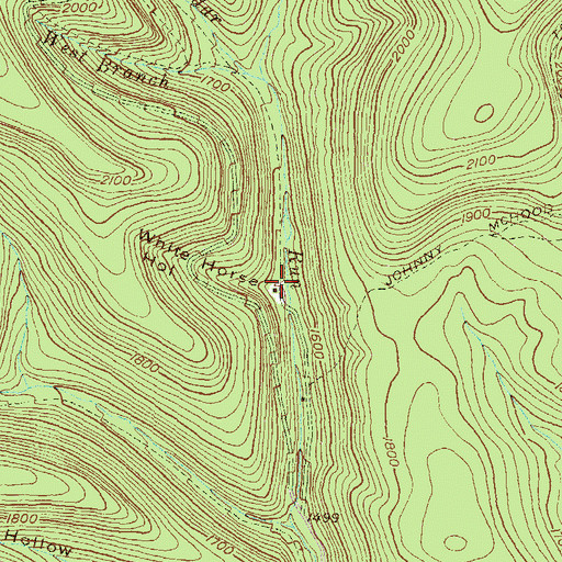 Topographic Map of White Horse Hollow, PA