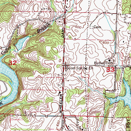Topographic Map of Good Springs Cumberland Presbyterian Church, AL