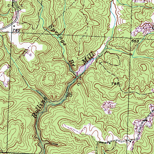 Topographic Map of Good Springs Branch, AL