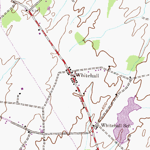Topographic Map of Whitehall, PA