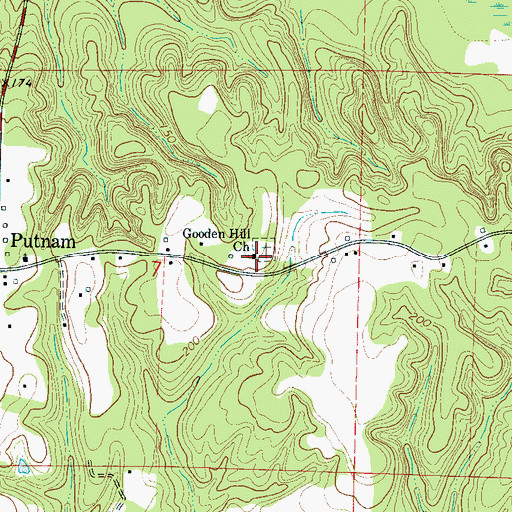 Topographic Map of Gooden Hill Church, AL