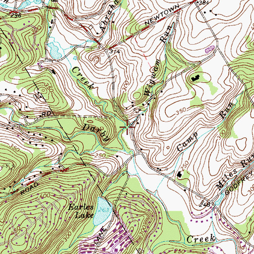 Topographic Map of Wigwam Run, PA