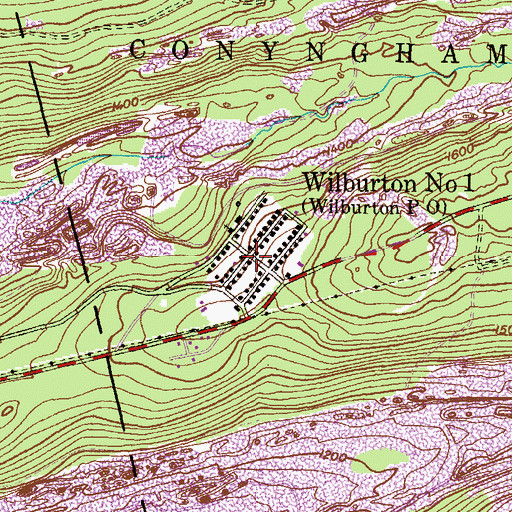 Topographic Map of Wilburton Number One, PA
