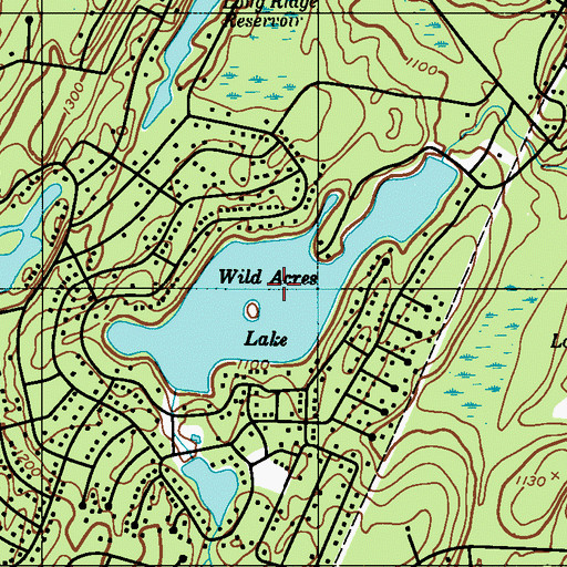 Topographic Map of Wild Acres Lake, PA