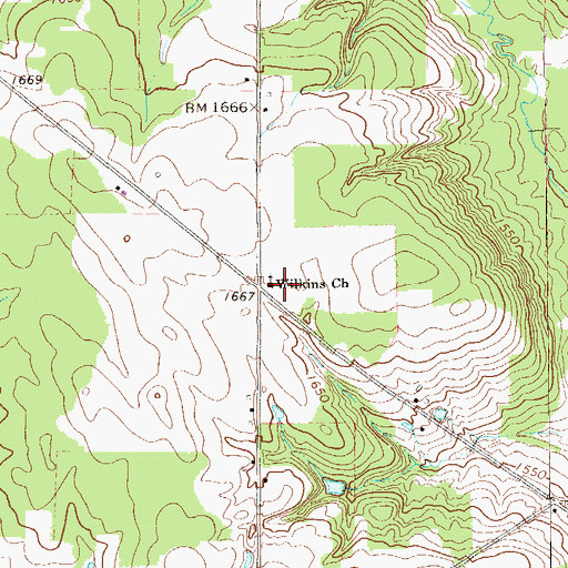 Topographic Map of Wilkins Church, PA