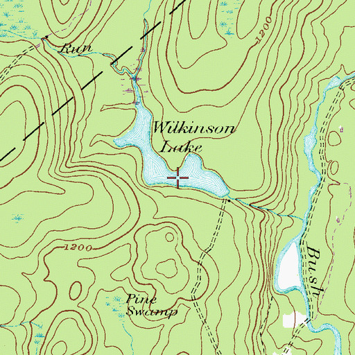 Topographic Map of Wilkinson Lake, PA