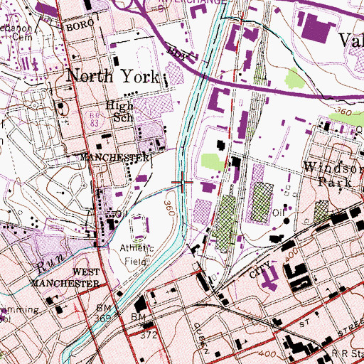 Topographic Map of Willis Run, PA