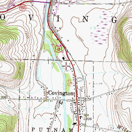 Topographic Map of Wilson Creek, PA