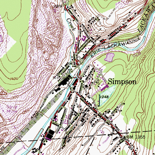 Topographic Map of Wilson Creek, PA