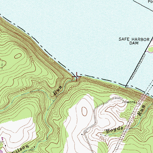 Topographic Map of Wilson Run, PA