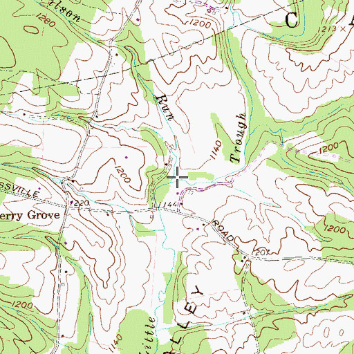 Topographic Map of Wilson Run, PA