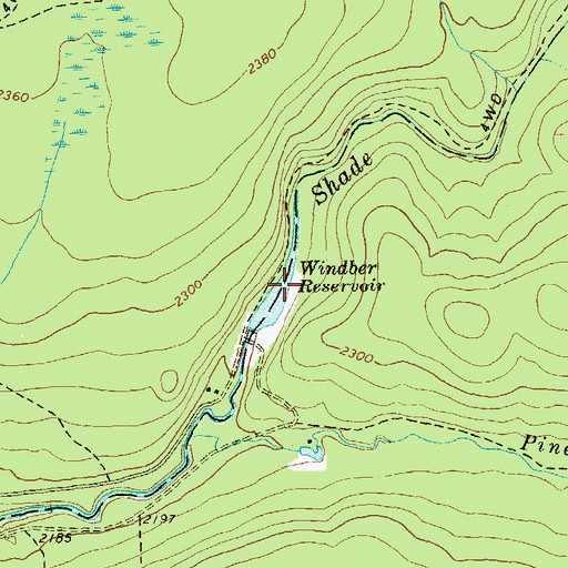 Topographic Map of Windber Reservoir, PA