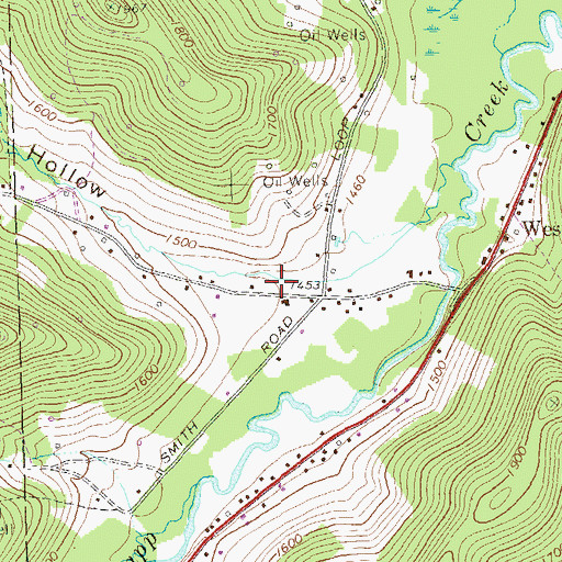 Topographic Map of Windfall Hollow, PA