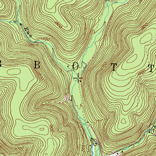 Topographic Map of Wingerter Run, PA