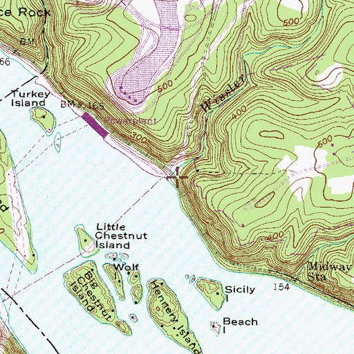 Topographic Map of Wissler Run, PA