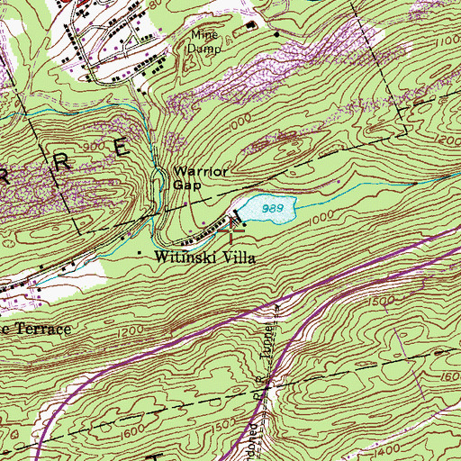Topographic Map of Witinski Villa, PA