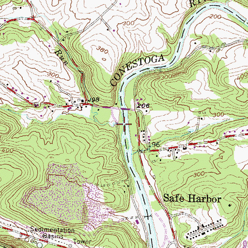 Topographic Map of Witmer Run, PA