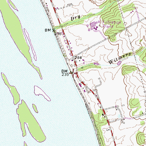 Topographic Map of Witmers Run, PA