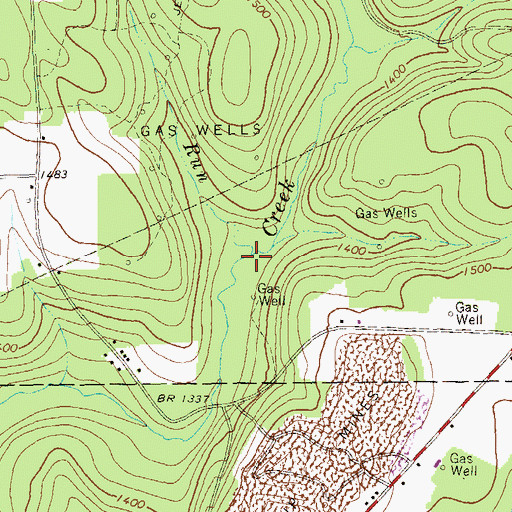 Topographic Map of Wolbert Run, PA