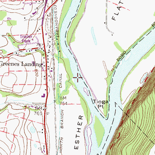 Topographic Map of Wolcott Creek, PA