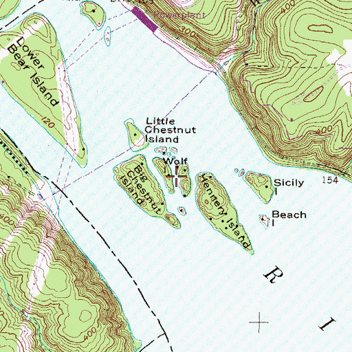 Topographic Map of Wolf, PA