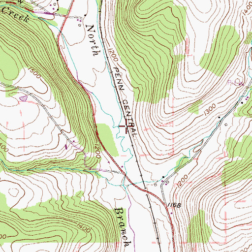 Topographic Map of Wolfe Creek, PA