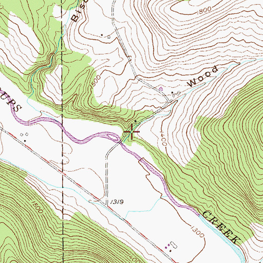 Topographic Map of Wood Hollow, PA