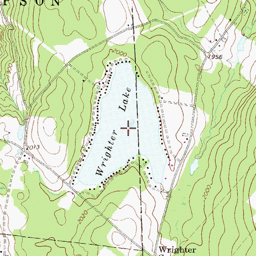 Topographic Map of Wrighter Lake, PA