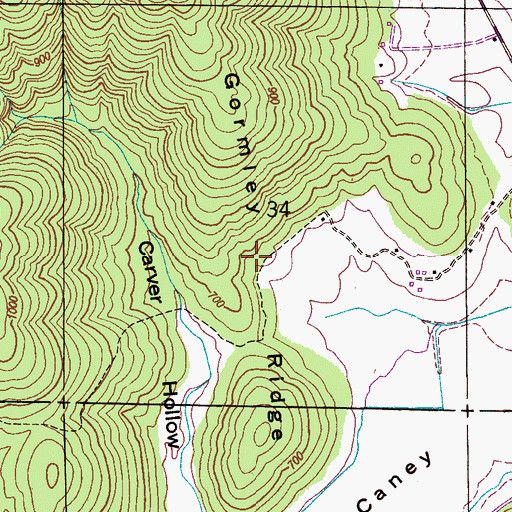 Topographic Map of Gormley Ridge, AL