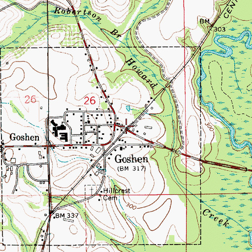 Topographic Map of Goshen, AL