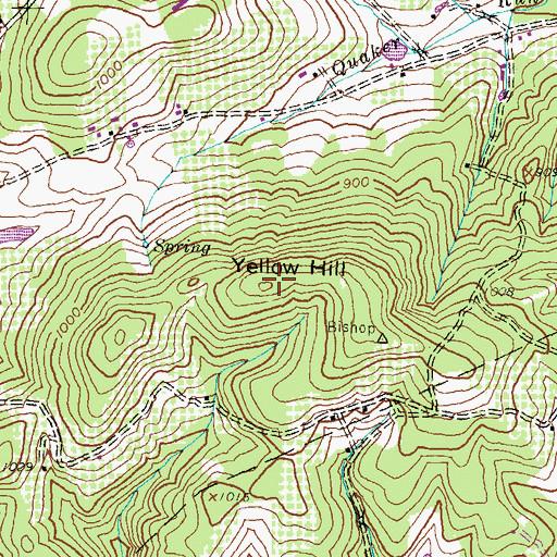 Topographic Map of Yellow Hill, PA
