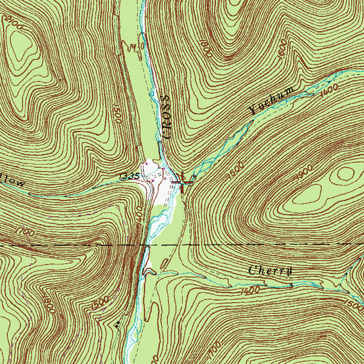Topographic Map of Yochum Run, PA
