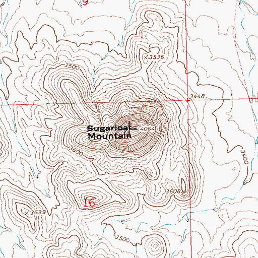 Topographic Map of Sugarloaf Mountain, AZ