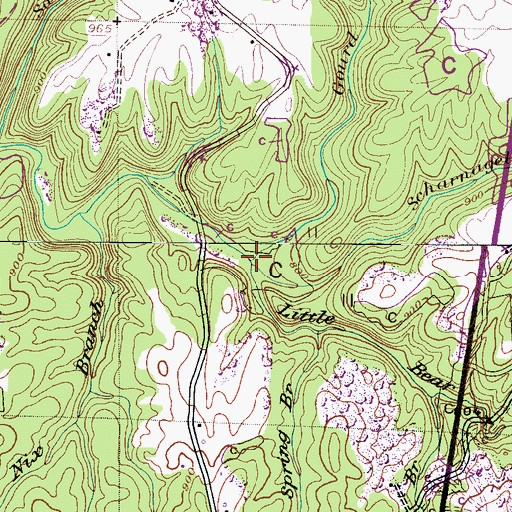 Topographic Map of Gourd Neck Branch, AL