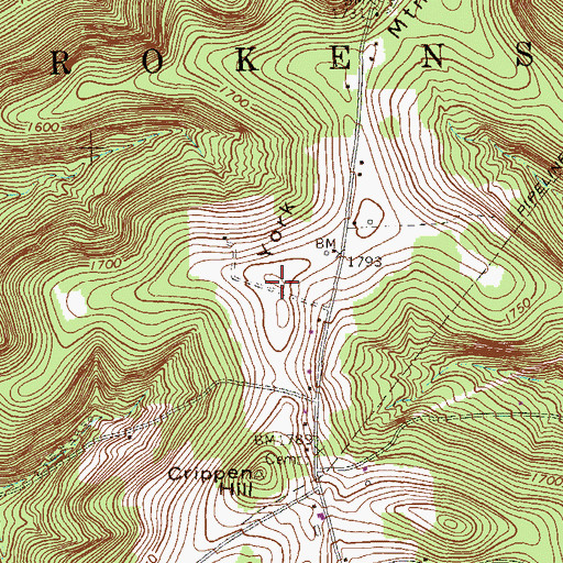 Topographic Map of York Mountain, PA