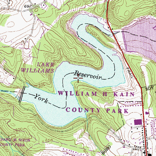 Topographic Map of Lake Williams, PA