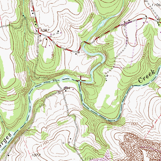 Topographic Map of York Run, PA