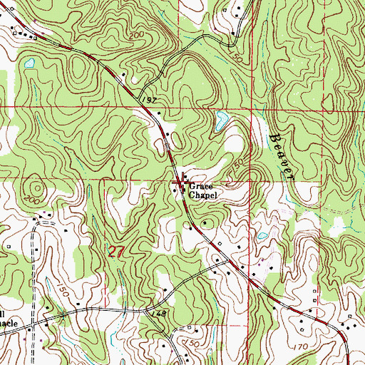 Topographic Map of Grace Chapel Assembly of God Church, AL
