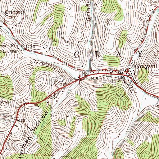 Topographic Map of Zimmerman Hollow, PA