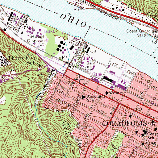 Topographic Map of Zion Church, PA