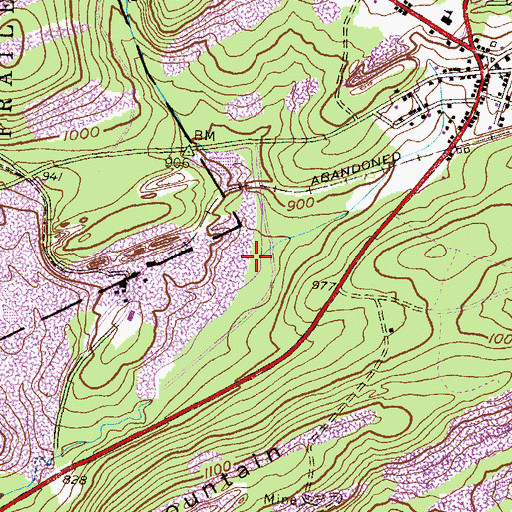 Topographic Map of Gebhard Run, PA