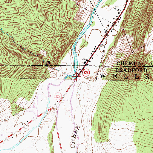 Topographic Map of Hammond Creek, PA