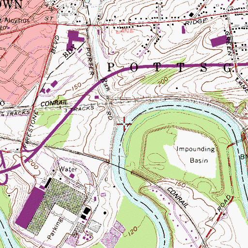 Topographic Map of Sprogels Run, PA
