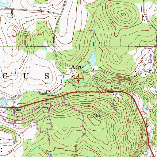 Topographic Map of Atco, PA