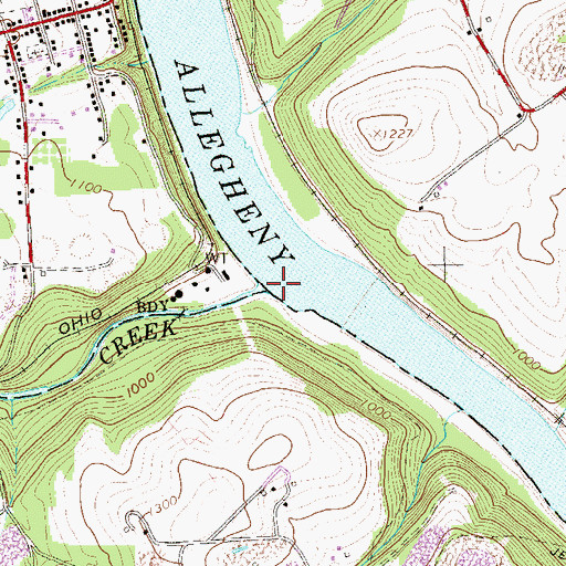 Topographic Map of Bear Creek, PA