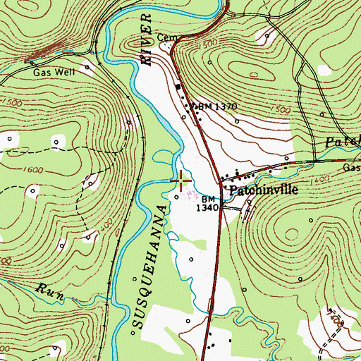 Topographic Map of Beaver Run, PA